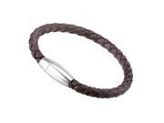 Gemini New Men s Leather Braided Cuff Wristband Bracelets Great Valentine s Day Gifts For Men Women Teens Boys Girls Gm045 Length 9es Color Brown