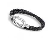 Gemini New Unisex Infinity Genuine Leather Double Wrap Braided Wristband Bracelets Great Valentine s Day Gifts For Men Women Teens Boys Girls Gm049 Length