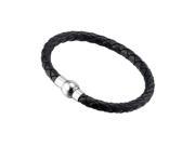 Gemini New Unisex Genuine Leather Braided S.Steel Wristbands Bracelets Great Valentine s Day Gifts For Men Women Teens Boys Girls Gm044 Length 9es Color