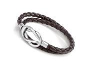 Gemini New Unisex Infinity Genuine Leather Braided Wristband Bracelets Great Valentine s Day Gifts For Men Women Teens Boys Girls Gm049 Length 9es Colo