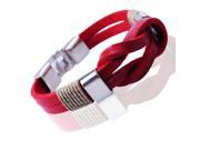 Gemini New Men s Women s Unisex Knot Infinity Genuine Leather Wristband Cuff Bracelets Great Valentine s Day Gifts For Men Women Teens Boys Girls Gm076 L