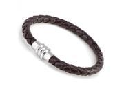 Gemini New Unisex Leather Braided Cuff Wristband Bracelets Great Valentine s Day Gifts For Men Women Teens Boys Girls Gm055 7.5es Color Brown