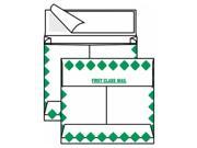 Open Side Expansion Tyvek Booklet Envelopes 12 x 16 18 Green Diamond Border First Class Mail on Face Box of 100