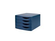 Blue Re Solution Desktop Set 4 Closed Drawers 100% Recycled Plastic Box of 1