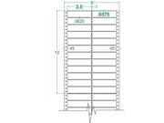 3.5 x 0.9375 Two Across White Pinfeed Address Labels 10000 Labels Per Carton
