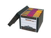 Letter Legal Premium Woodgrain File Storage Boxes with Lids Box of 12