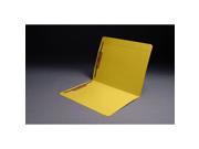 11pt Yellow Folders Full Cut Reinforced TOP TAB Letter Size Fastener Pos 1 and 3 Box of 50
