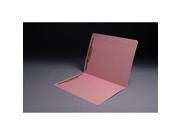 11pt Pink Folders Full Cut Reinforced TOP TAB Letter Size Fastener Pos 1 and 3 Box of 50
