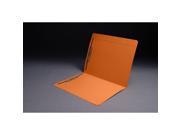 11pt Orange Folders Full Cut Reinforced TOP TAB Letter Size Fastener Pos 1 and 3 Box of 50