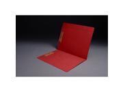 11pt Red Folders Full Cut Reinforced TOP TAB Letter Size Fastener Pos 1 and 3 Box of 50