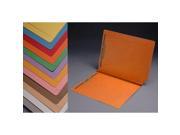 14pt Orange Folders Full Cut 2 Ply END TAB Letter Size Fastener Pos 1 3 1 1 2 Expansion Box of 50