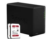 Synology DS216play DiskStation Preconfigured with 16TB 2 x 8TB Western Digital NAS Drives