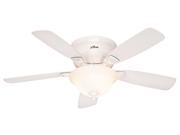 52062 48 in. Low Profile White Ceiling Fan with Light