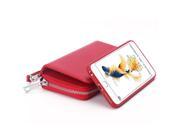 RevoLity  Mobile Phone Purse Holster  Multi-functional Leather Wallet Protective Phone Case for Samsung Galaxy S7 Edge Color Red