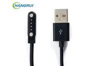 Hangrui USB Magnetic charger USB 2.0 Male to 4 Pin Pogo Magnetic Charging Wire Cable Cord Data Cable For Smartwatch GT88  KW18