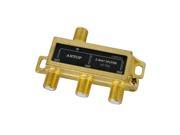 ANTOP Coaxial Splitter 3 Way 2GHz 5 2050MHz Low loss RF Splitter for TV and Satellite 18K Gold plated chassis All Port DC Power Passing