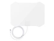 Antop AT 133 Indoor TV Antenna 35 Mile Super Slim 0.02 Piano White Table Stand 10ft Cable 4K UHD Ready