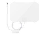 Antop AT 133B Indoor TV Antenna With Inline Smart Pass Amplifier 35 50 Mile Smart Range Super Slim 0.02 Piano White Table Stand 10ft Cable 4K UH