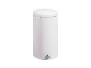 Safco 9683WH Round Step On Receptacle 7 Gallon 11 1 2 dia. x 22 h White