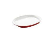 Rachael Ray 14 in. Oval Round Square Serving Platter Red
