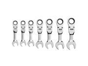 Apex Tool Group KD9571 .38 Stubby Flex Head Combination Ratcheting Wrench Apex Tool Group KD9571 .38 Stubby Flex Head Combination Ratcheting Wrench