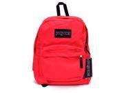 JanSport Superbreak School Backpack - Fluorescent Red - Silver