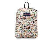 JanSport Superbreak School Backpack - Multi Stickers - Silver