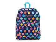 JanSport Superbreak School Backpack - Multi Watercolor Spots - Silver