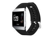 Tuff Luv I14-63 TPU Silicone Adjustable Strap & Wristband for Fitbit Ionic - Black, Large