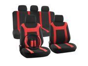 OxGord SCFC-S22A-RD Y Stripe Seat Cover Set, Black & Red - 17 Piece OxGord SCFC-S22A-RD Y Stripe Seat Cover Set, Black & Red - 17 Piece