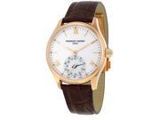 Frederique Constant FC-285V5B4 Horological Smart Leather Mens Watch with Brown Strap
