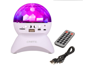 L 740 Disco DJ Stage Studio Special Effects Lighting RGB Color Changing LED Crystal Ball Auto Rotating with Music Player for TF Card Wireless Bluetooth Spea