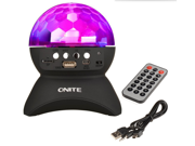 L 740 Disco DJ Stage Studio Special Effects Lighting RGB Color Changing LED Crystal Ball Auto Rotating with Music Player for TF Card Wireless Bluetooth Spea