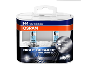For OSRAM Night Stalker Night Breaker Unlimited H4 Automotive Halogen Bulbs 12V 55W H4 color temperature 3900K Pair