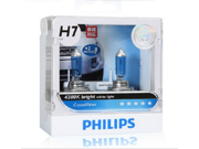 For Philips Silver Warrior White Vision 4300K Halogen Bulbs Xenon Effect H7 Twin Pack