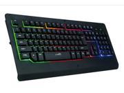 KG32 USB Wired Gaming backlit Illuminated Keyboard with Similar Mechanical Touch Feeling Big version rainbow Colors Black White