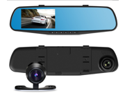 H1688 HD 1080P 4.2 inch Monitor Dash Cam Rearview Mirror Car Recorder Camera DVR For Vehicles Front and Rear