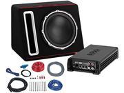 Boss Single 12 Active Loaded Enclosure with build in Amplifier and amplifier wiring kit 800W Max BASS12APK