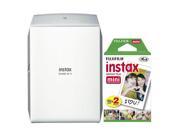 Fujifilm INSTAX SHARE SP-2 Silver Smart Phone Printer with 20 Instant Films