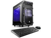 CybertronPC Palladium Gaming Desktop Computer Black Blue Intel Core i7 7th Gen 7700 3.6 GHz 16GB DDR4 1TB HDD 240GB SSD NVIDIA GeForce GTX 1070 8GB GDDR5 MS