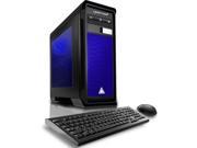 CybertronPC Gaming Desktop Computer Rhodium Black Blue AMD FX 4300 3.80GHz 4 Cores 8GB DDR3 1TB HDD NVIDIA GeForce GTX 1050 2GB GDDR5 DVD RW Drive MS Window