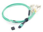 Ipolex MPO Fan out Patch Cable OM4 Multimode Fiber MPO to 8xLC 1 meter 3.3ft Aqua