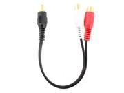 6 inch RCA Male to 2 RCA Female Gold Plated Audio Adapter Y Splitter Cable 6
