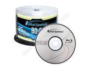 New 100 Optical Quantum 4x 25GB Blue Blu ray BD R Logo Top Blank Media Disc