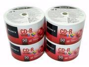 200pcs SONY Blank CD R CDR White Inkjet Printable 48X 700MB Recordable Media Disc