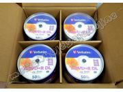 200 VERBATIM 8X Blank DVD R DL Dual Double Layer 8.5GB White Inkjet Printable 4 x 50PK CAKE BOX