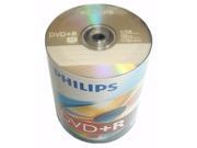 100pcs PHILIPS Blank DVD R Plus R Logo Branded 16X 4.7GB Media Disc