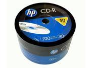 50pcs HP Blank CD R CDR Recordable Logo Branded 52X 700MB 80MIN Media Disc