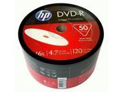 New 50 HP Blank DVD R DVDR Recordable White Inkjet Printable 16X 4.7GB Media Disc