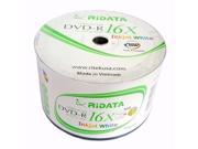 100 RITEK RIDATA Blank DVD R DVDR White Inkjet Printable 16X 4.7GB Media Disc New